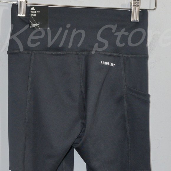 Adidas Women Ladies' 3-Stripe Tight with Mesh in Gray - Picture 8 of 10